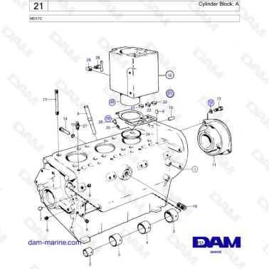 Volvo Penta MD17C - Bloque...