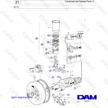 Volvo Penta MD17C - Crankshaft and Related Parts: A