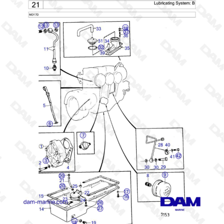 Volvo Penta MD17D - Lubricating System: B - DAM Marine