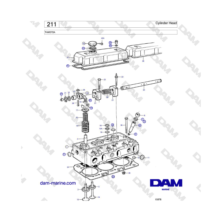 Volvo Penta TAMD72 - Culata