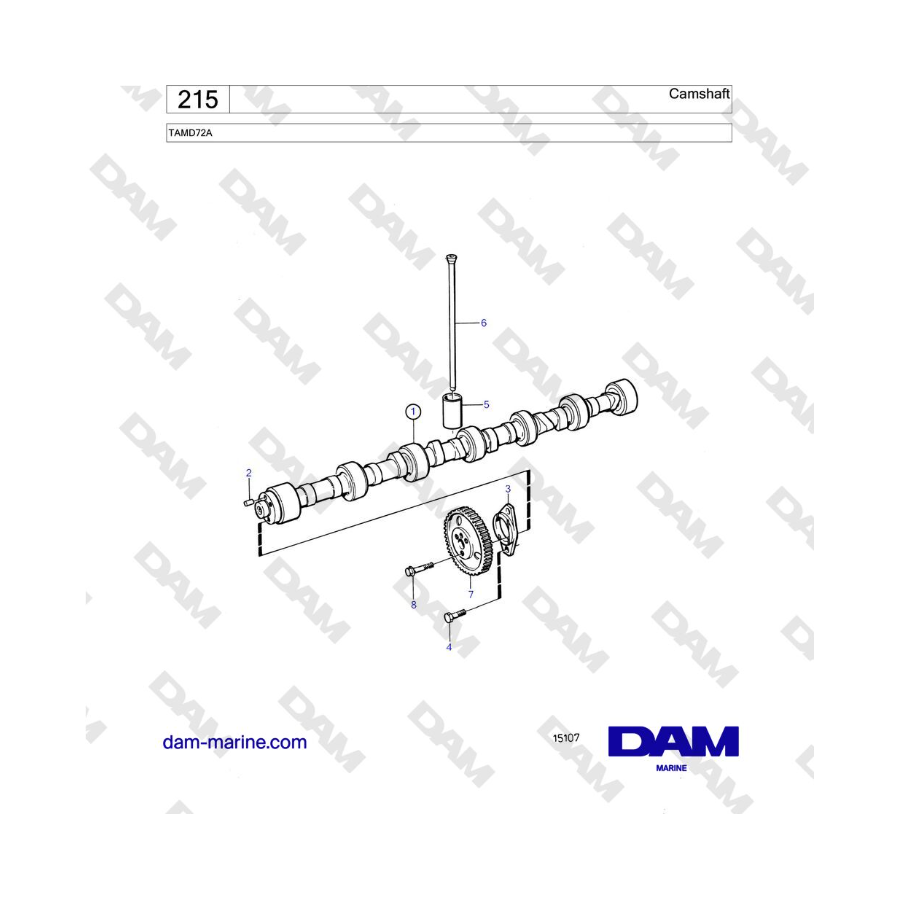 Volvo Penta TAMD72 - Camshaft Volvo Penta TAMD72 - Camshaft