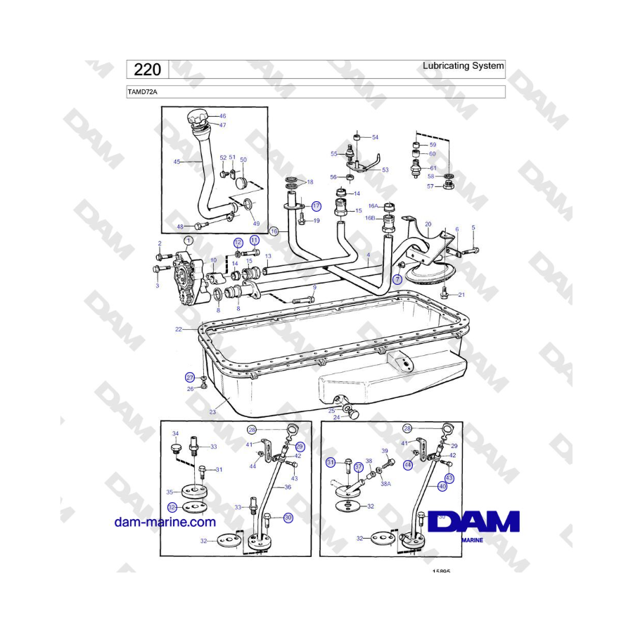 Volvo Penta TAMD72 - Lubricating System