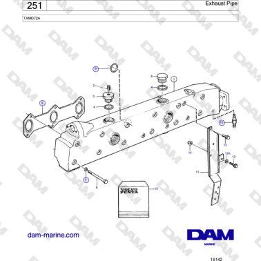 Volvo Penta TAMD72A - Exhaust Pipe
