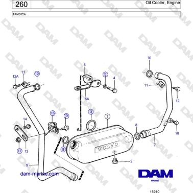 Volvo Penta TAMD72A - Oil Cooler, Engine