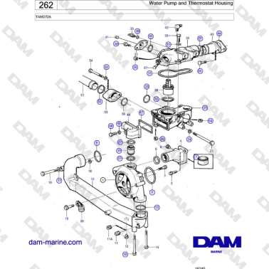 Volvo Penta TAMD72A - Water Pump and Thermostat Housing