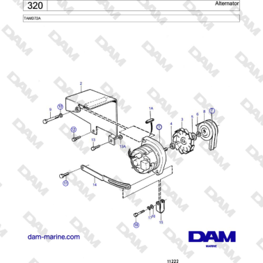Volvo Penta TAMD72A - Alternator
