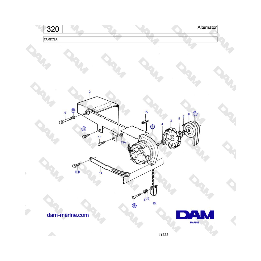 Volvo Penta TAMD72A - Alternator