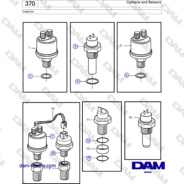 Volvo Penta TAMD72A - Contacts and Sensors