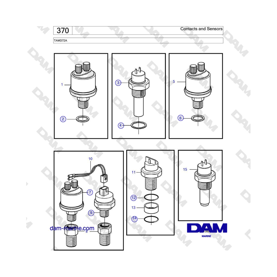 Volvo Penta TAMD72A - Contacts and Sensors 