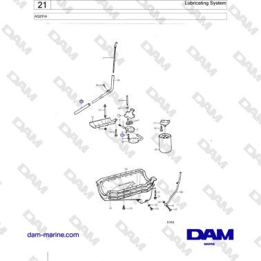 Volvo Penta AQ231A - Lubricating System
