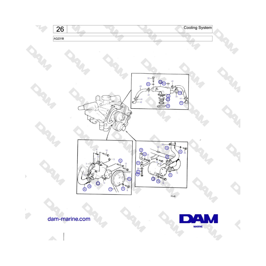 Volvo Penta AQ231B - Cooling System
