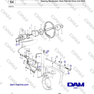 Volvo Penta AQ231A - Steering Mechanism, Roto Pilot AQ Drive Unit 290A