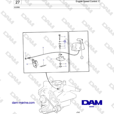 Volvo Penta AQ255B - Engine Speed Control: C