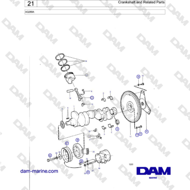 Volvo Penta AQ260A - Crankshaft and Related Parts