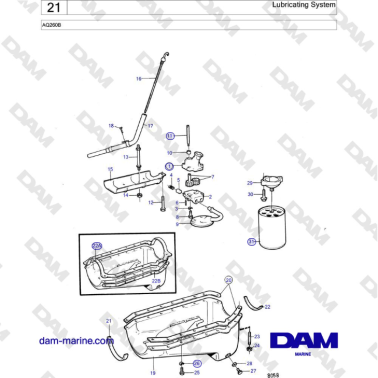 Volvo Penta AQ260B - Lubricating System