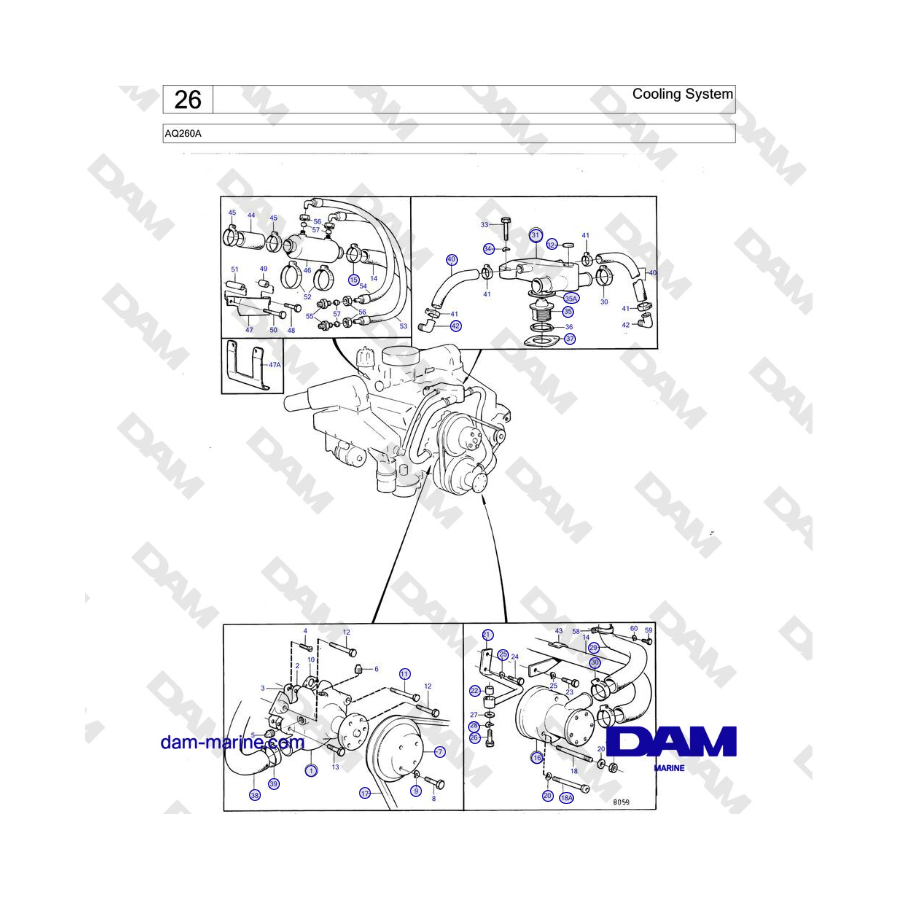 Volvo Penta AQ260A - Cooling System