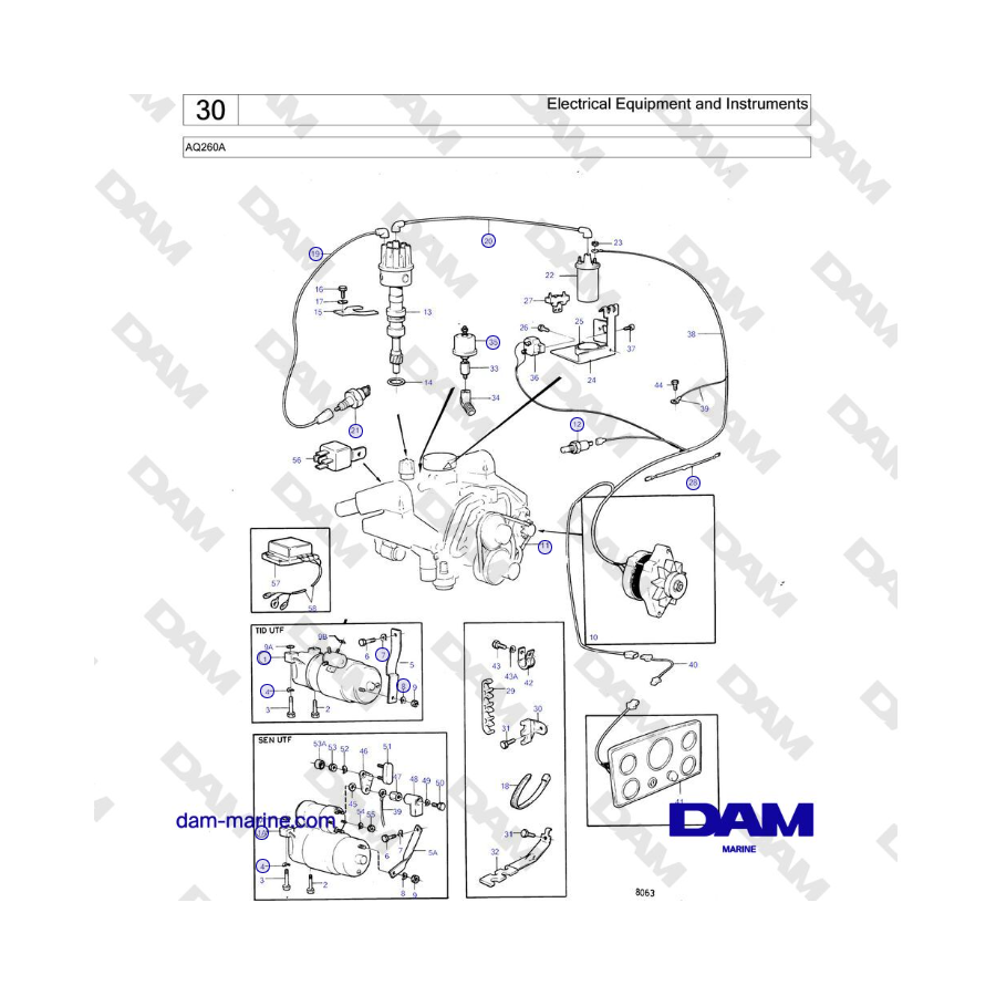 Volvo Penta AQ260A - Electrical Equipment and Instruments