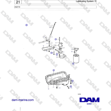Volvo Penta AQ271D - Lubricating System: D