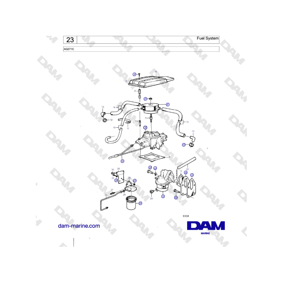 Volvo Penta AQ271C - Fuel System