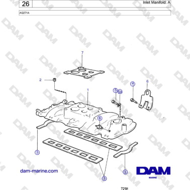Volvo Penta AQ271A - Inlet Maniflod: A