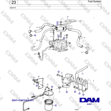 Volvo Penta AQ211 - Sistema...