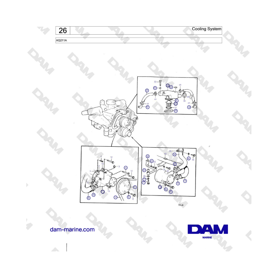 Volvo Penta AQ211 - Cooling System