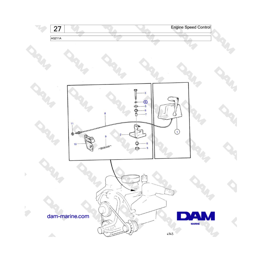 Volvo Penta AQ211 - Engine Speed Control
