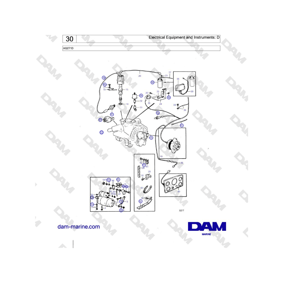 Volvo Penta AQ271D - Equipos e instrumentos eléctricos: D