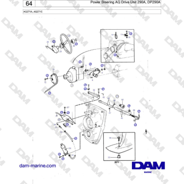 Volvo Penta AQ271A, AQ271C - Power Steering AQ Drive Unit 290A, DP290A