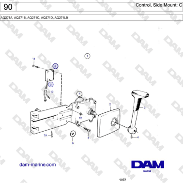 Volvo Penta AQ271 - Control, Side Mount: C