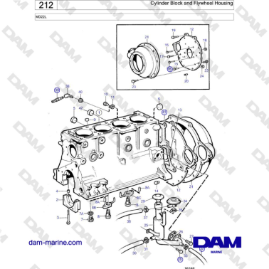 Volvo Penta MD22L - Bloque...