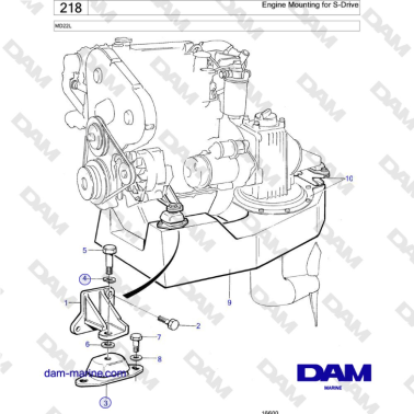 Volvo Penta MD22L - Engine Mounting for S-Drive