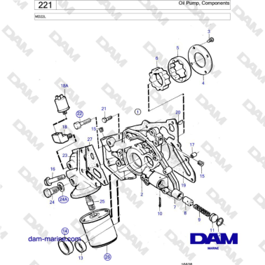 Volvo Penta MD22L - Oil Pump, Components