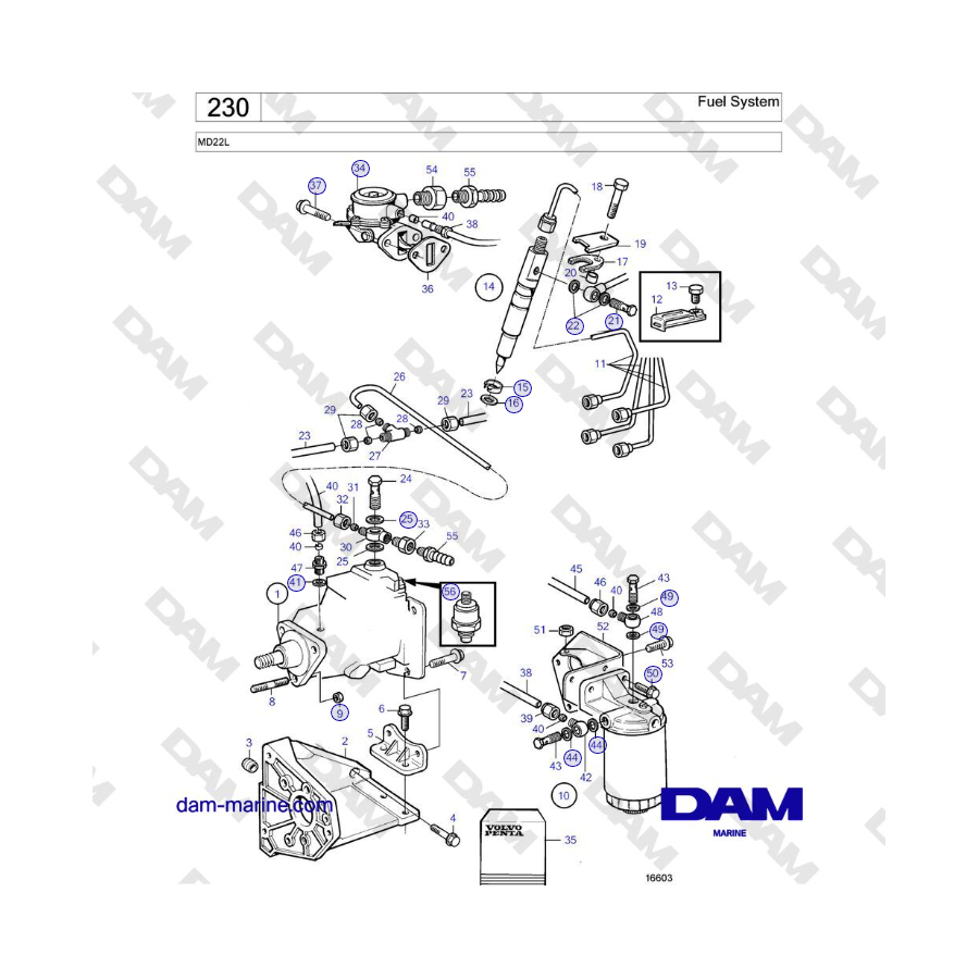 Volvo Penta MD22L - Fuel System