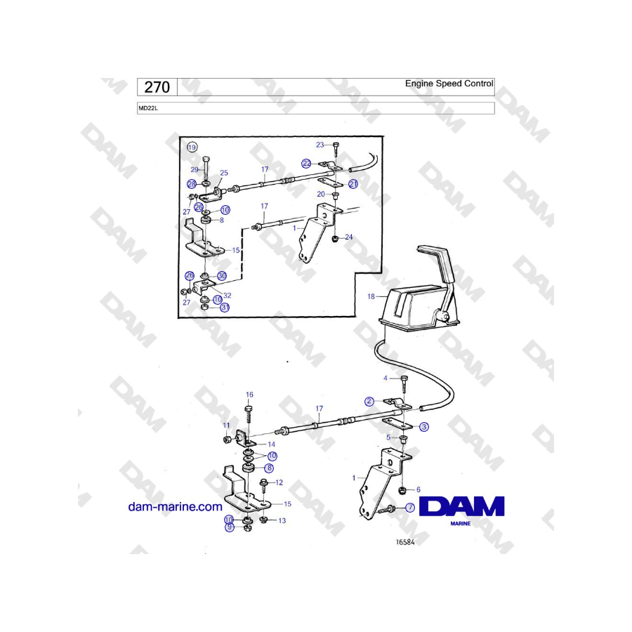 Volvo Penta MD22L - Engine Speed Control