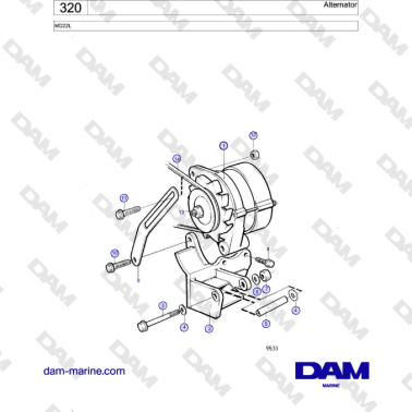 Volvo Penta MD22L - Alternator