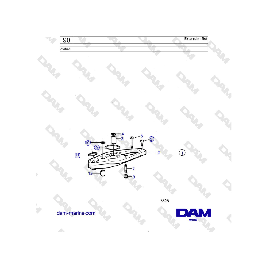 Volvo Penta AQ205A - Set di estensione