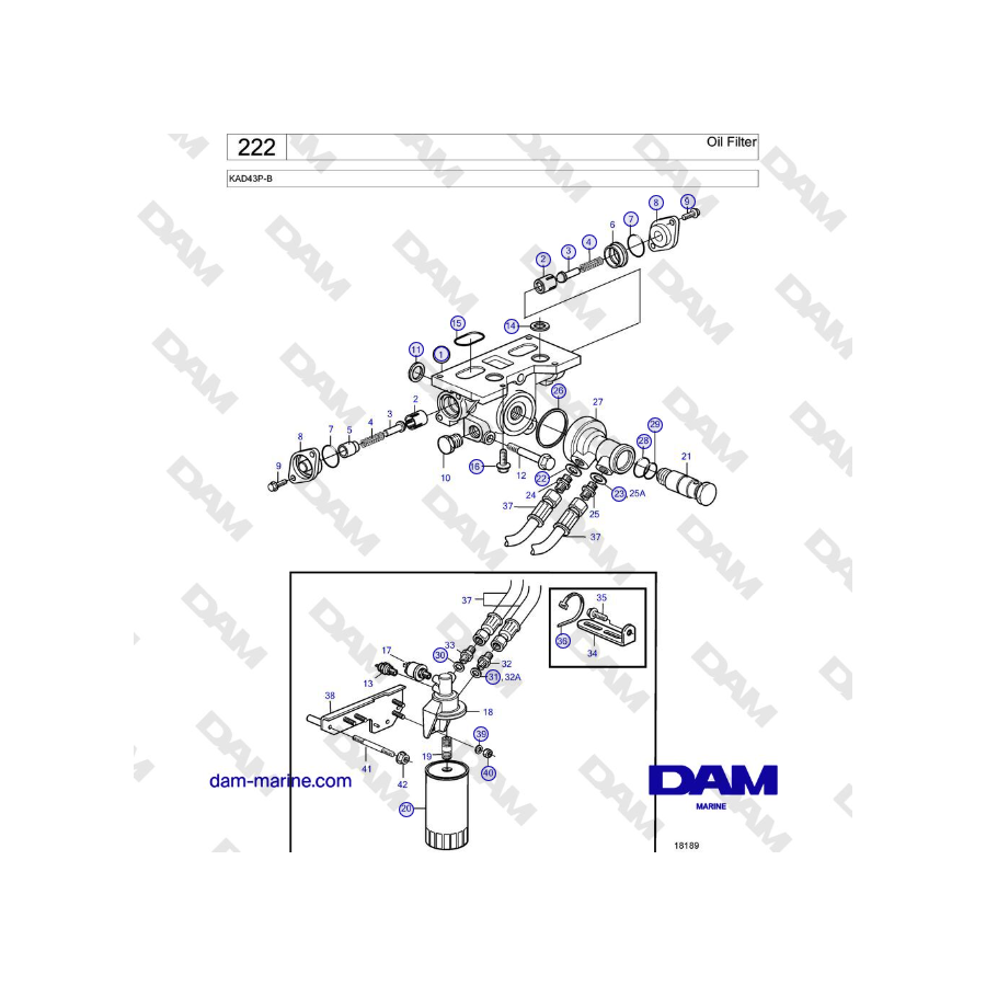 Volvo Penta KAD43P-B - Oil Filter