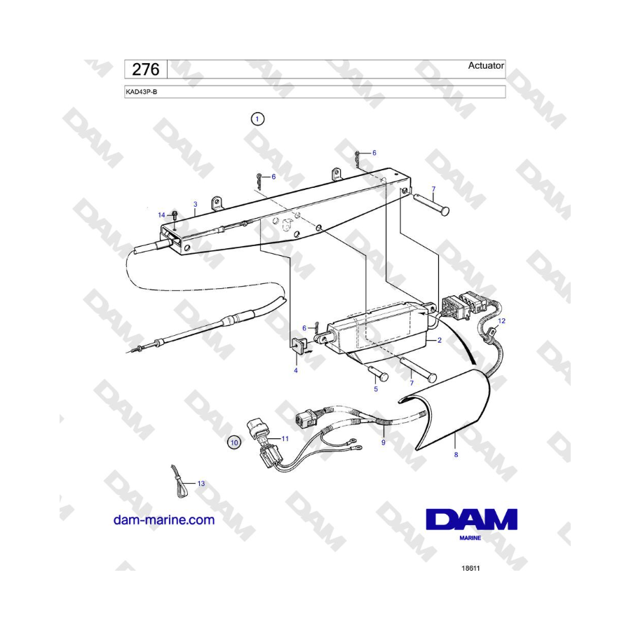 Volvo Penta KAD43P-B - Attuatore