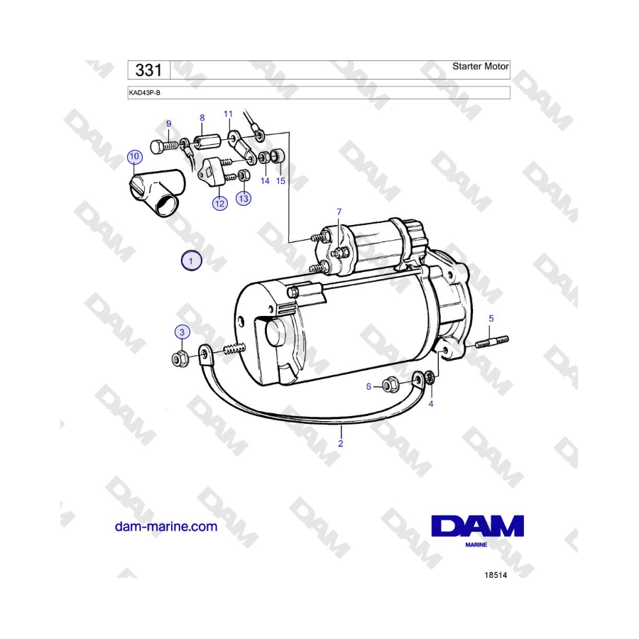 Volvo Penta KAD43P-B - Starter Motor