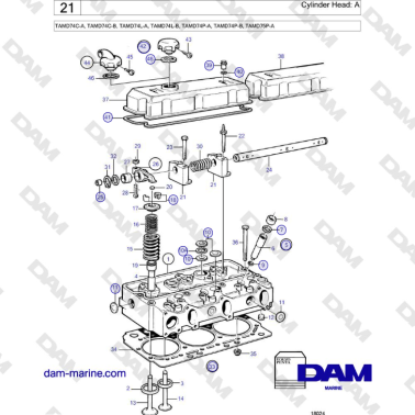Volvo Penta TAMD74 - Culata: A