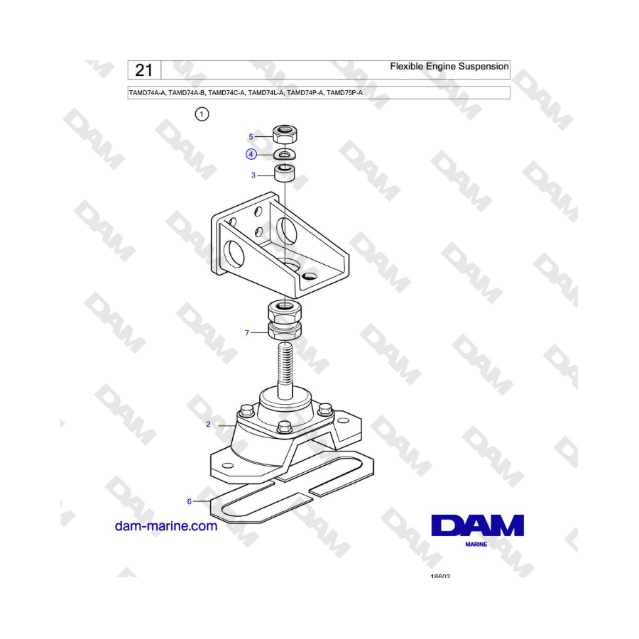 Volvo Penta TAMD74 - Flexible Engine Suspension