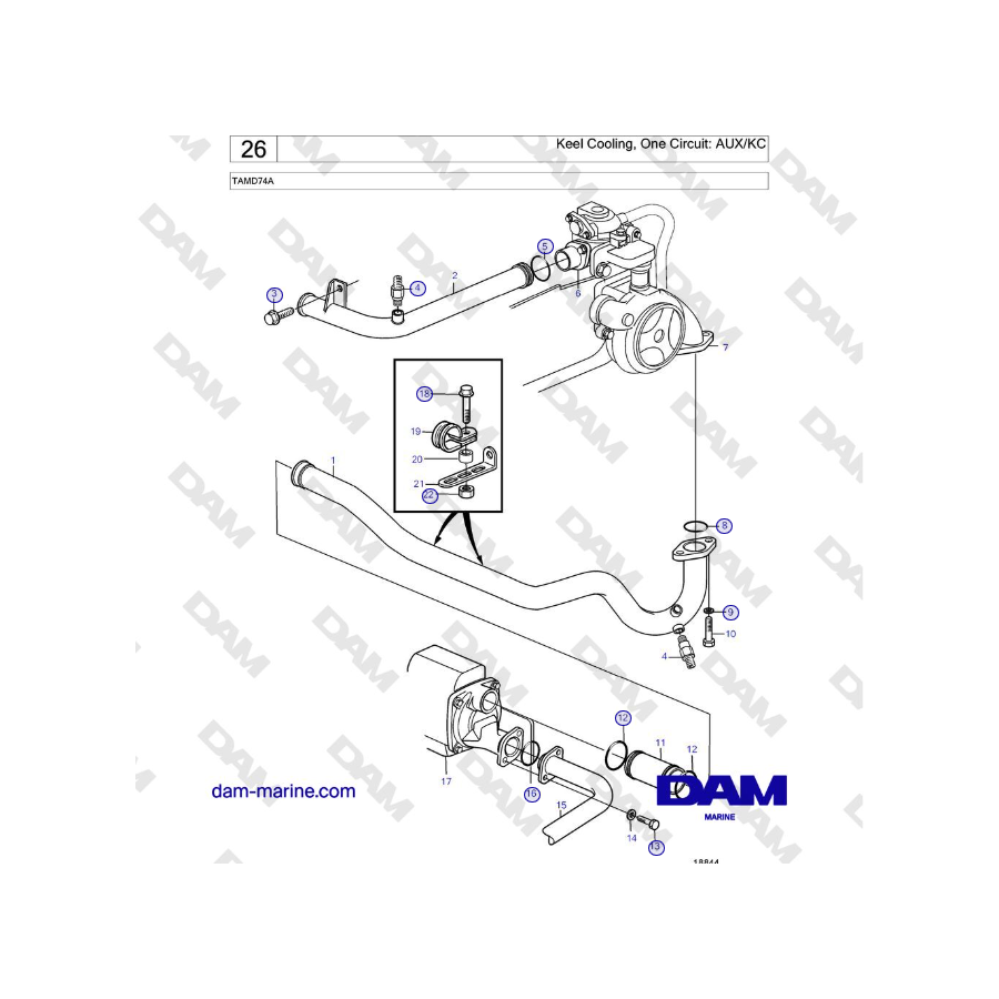 Volvo Penta TAMD74 - Keel Cooling