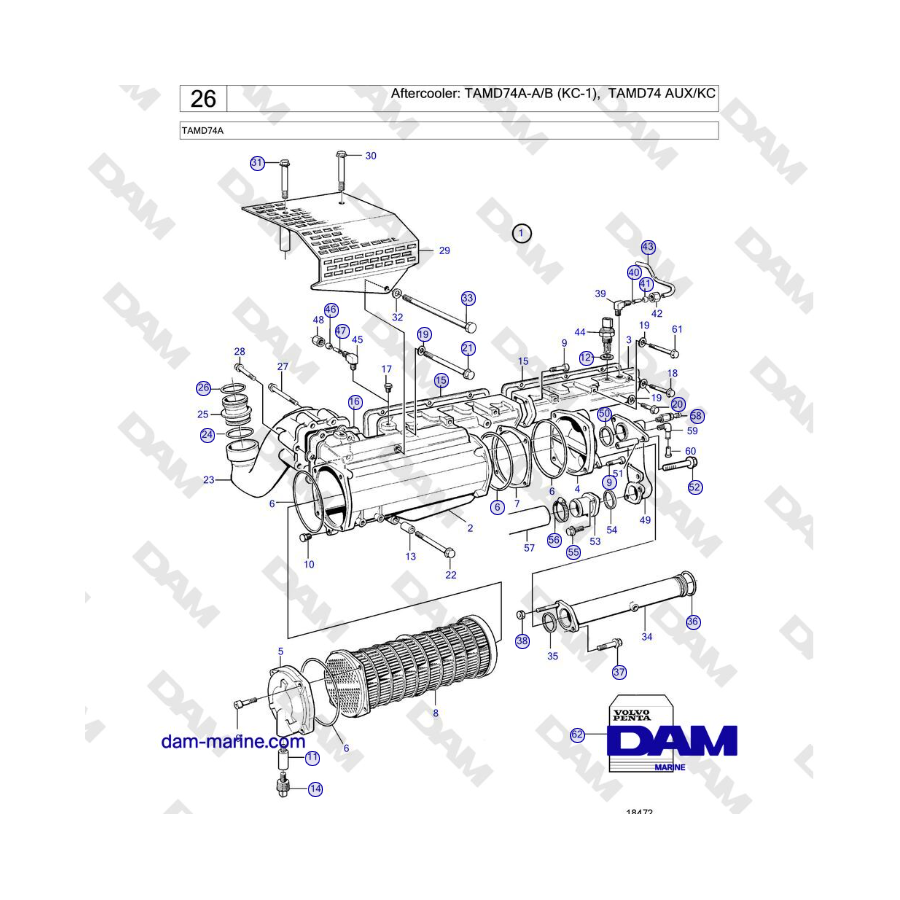 Volvo Penta TAMD74 - Postenfriador