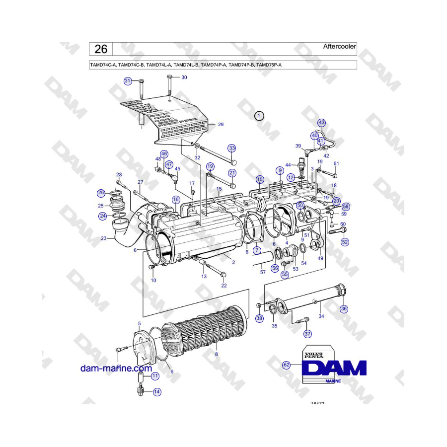 Volvo Penta TAMD74 - Postenfriador 