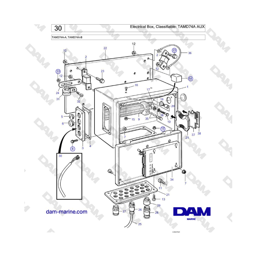 Volvo Penta TAMD74 - Electrical Box