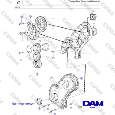 Volvo Penta MD31A - Tapa de...