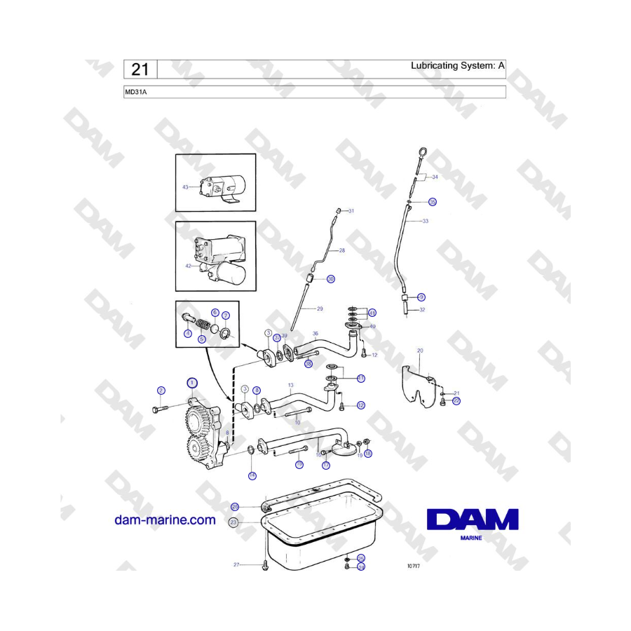 Volvo Penta MD31A - Lubricating System: A