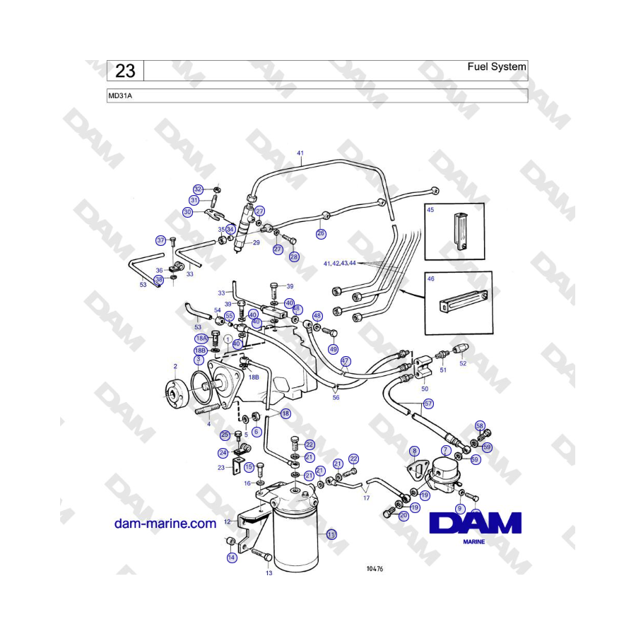 Volvo Penta MD31A - Fuel System