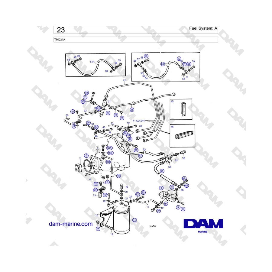 Volvo Penta TMD31A - Fuel System: A